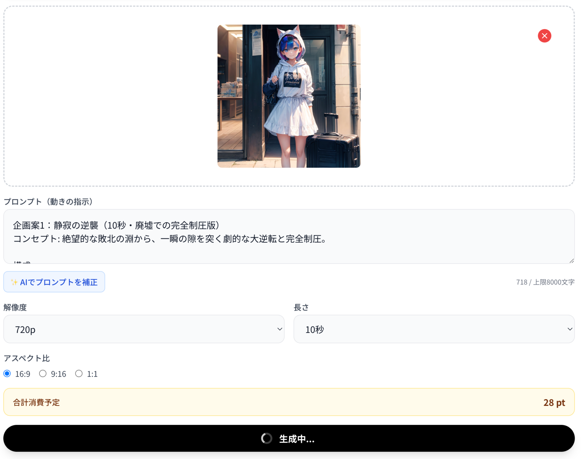 genas.AI(ジェナス)でSeedance 2.5を無料検証した操作画面