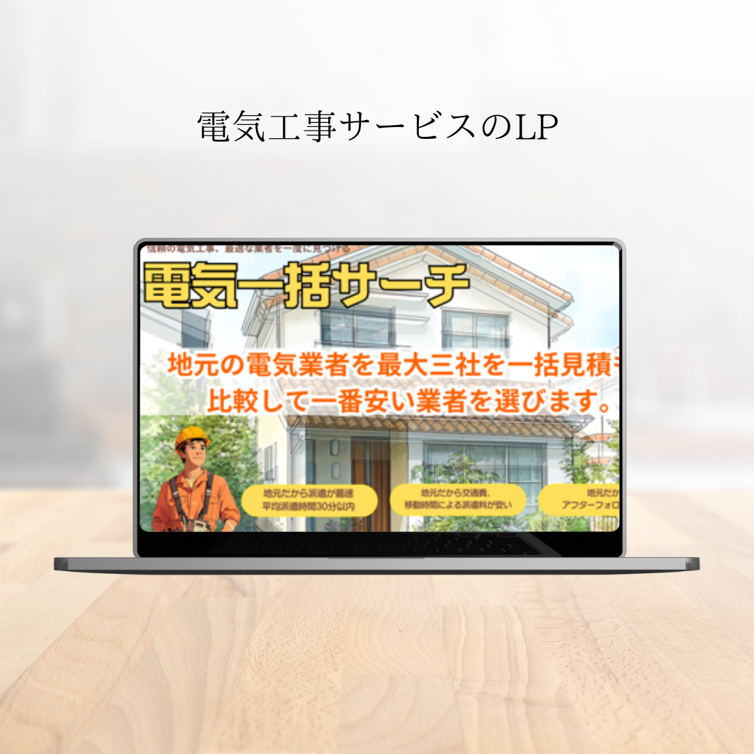 Google広告向けの電気工事サービスのLP制作