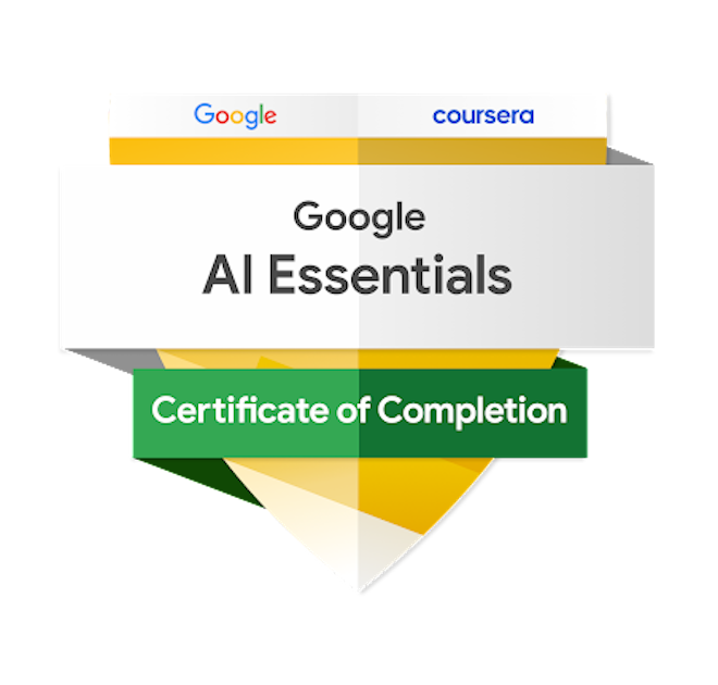 Google AI essentialsのバッジ