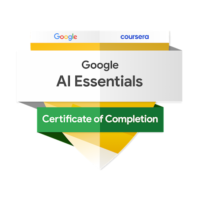 Google AI essentialsのバッジ