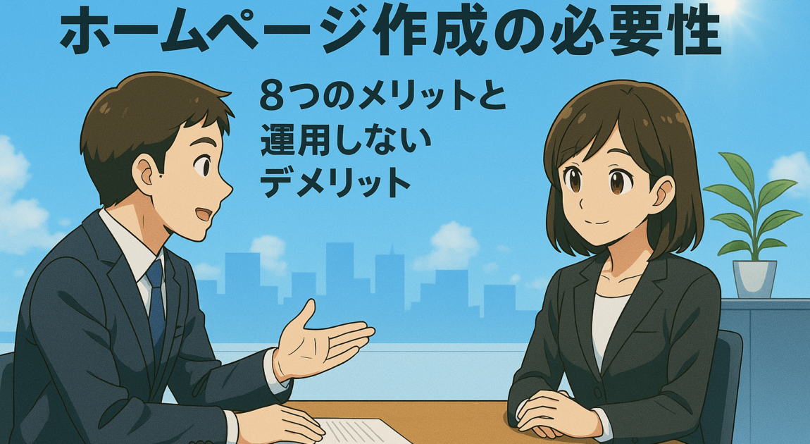 ホームページ作成の必要性｜8つのメリットと運用しないデメリット