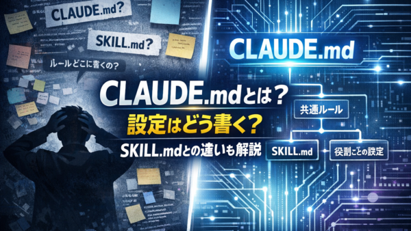 CLAUDE.mdとは?設定方法の書き方|SKILL.mdとの違いも解説