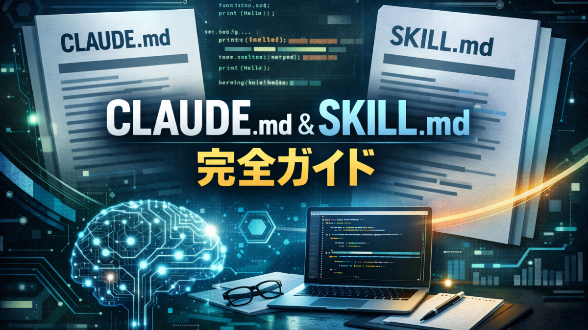 CLAUDE.mdとは?書き方と設定方法|SKILL.mdとの違いも解説