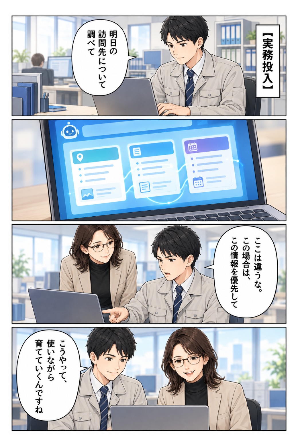 生成AIを実務へ投入して商談準備を進める社員