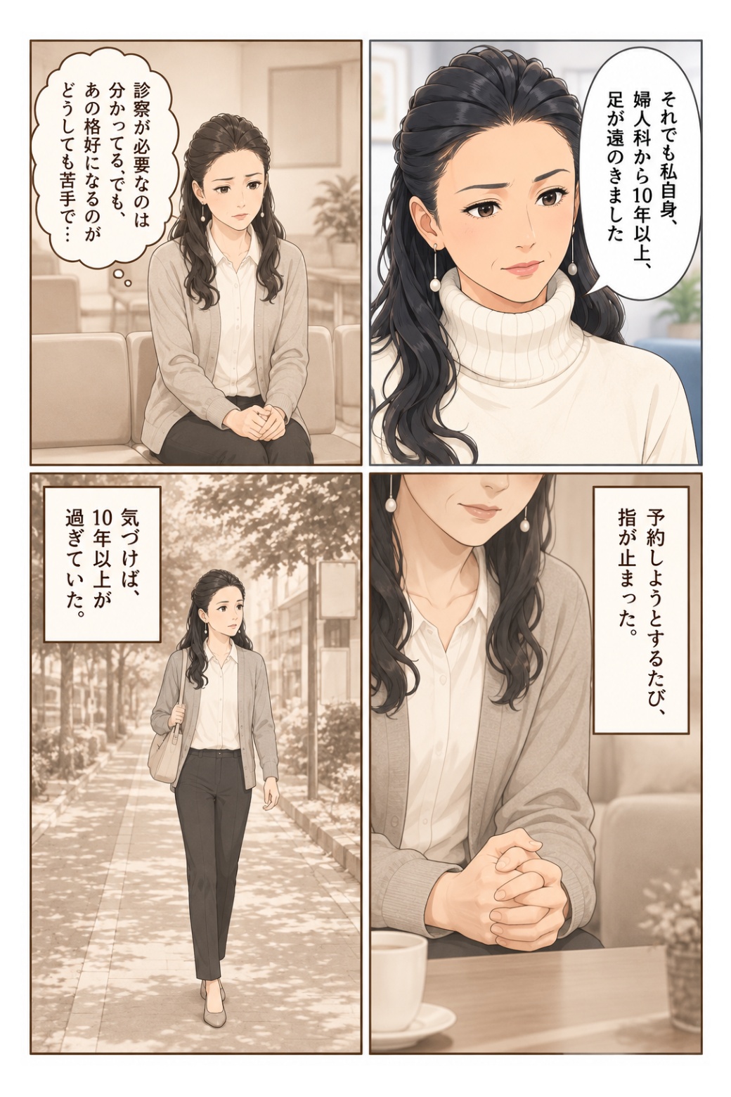 子宮頸がん検診をためらう気持ちを描いた啓発漫画 3